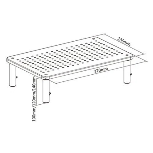 GEMBIRD MS-TABLE-01 Soporte de escritorio para monitor o portátil Negro GEMBIRD MS-TABLE-01 Soporte de escritorio para monitor o portátil Negro