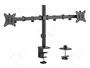 Gembird MA-D2-01 Soporte de Escritorio para Monitor Doble Negro