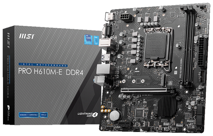 MSI PRO H610M-E DDR4 Micro ATX