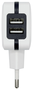 Aisens Cargador USB 17W 5V/3.4A con 2 Puertos USB y Control AI, Blanco