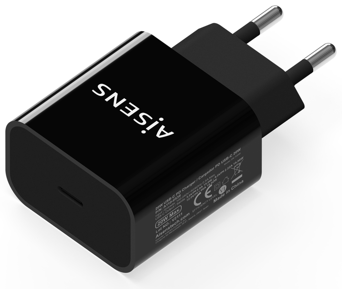 Aisens Cargador USB-C PD 20W A110-0538 Negro