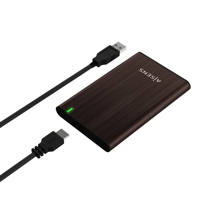 AISENS CAJA EXTERNA 2,5" ASE-2525BWN 9.5MM SATA A USB 3.0/USB3.1 GEN1, MARRON