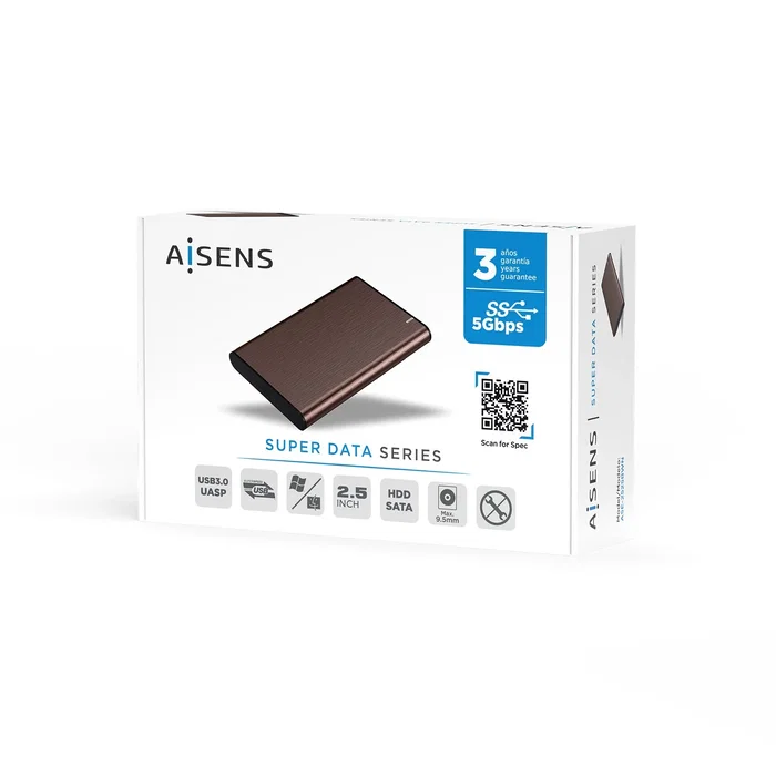 Aisens Caja Externa 2.5 Pulgadas ASE-2525BWN Marrón