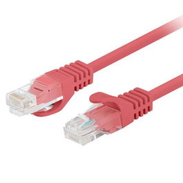 Lanberg Latiguillo Cable de Red Cat.6 UTP CCA, 7.5 Metros Rojo, para Ethernet, 250 MHz, AWG 26