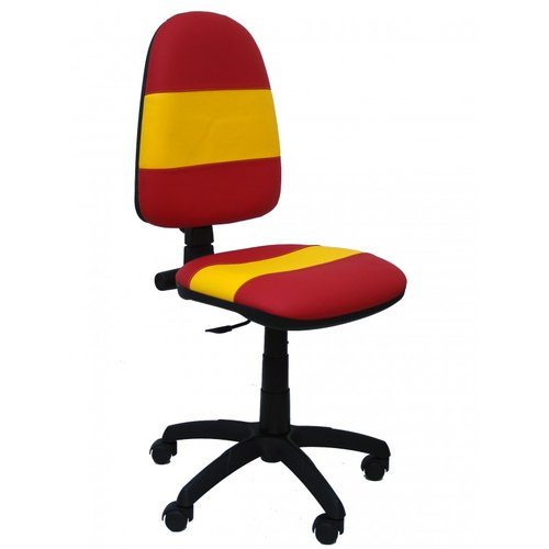PIQUERAS Y CRESPO Silla Aýna Rojo y Amarillo, Mecanismo Contacto Permanente, Sin Brazos
