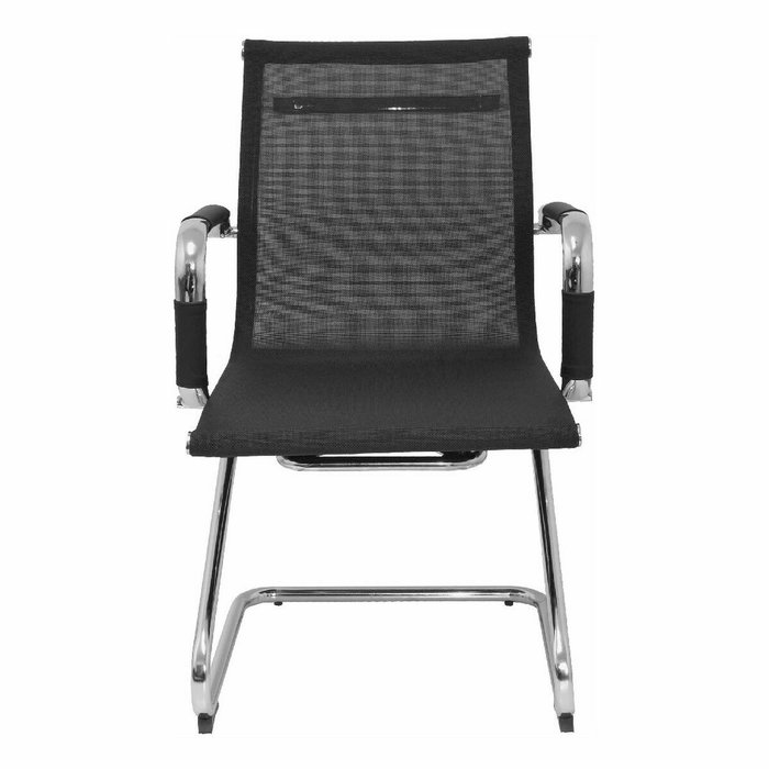 Piqueras y Crespo Sillón Barrax Confidente con Malla Negra y Estructura Cromada