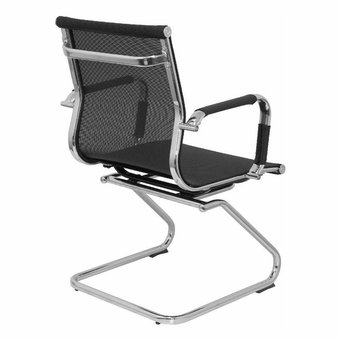 Piqueras y Crespo Sillón Barrax Confidente con Malla Negra y Estructura Cromada