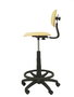 Taburete Tus con mecanismo Contacto lama de Madera. Equipado con Base poliamida negra, Sin brazos y Ruedas de parqué