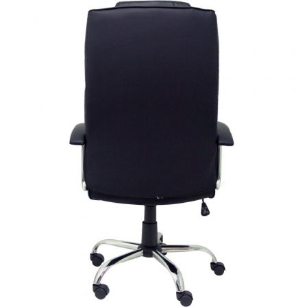 Piqueras Y Crespo Silla de Oficina Guadalimar Similpiel Negro, con Mecanismo Basculante, Brazos Fijos, Base Cromada, Para hasta 120 kg, 280DBSPNE