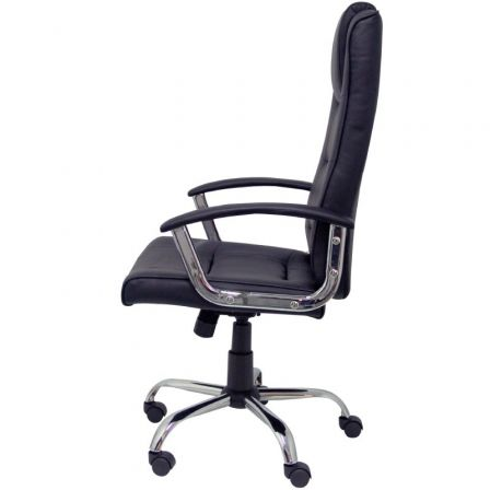 Piqueras Y Crespo Silla de Oficina Guadalimar Similpiel Negro, con Mecanismo Basculante, Brazos Fijos, Base Cromada, Para hasta 120 kg, 280DBSPNE