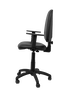 Silla de oficina Aýna con mecanismo Contacto permanente básico tapizada con Similpiel color Negro. Equipada con Base poliamida negra, Brazos 1D y Ruedas de nailon 50 mm