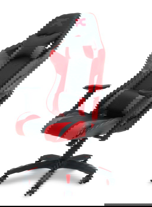 Silla gaming Atalaya con mecanismo Basculante tapizada con Similpiel color Negro. Equipada con lumbar 1D, Brazos 2D, Cabecero 1D y Ruedas de nailon 50 mm