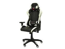 Piqueras y Crespo Silla Gaming Giratoria Símil Piel Negra Regulable en Altura 1200+80x670x670 mm