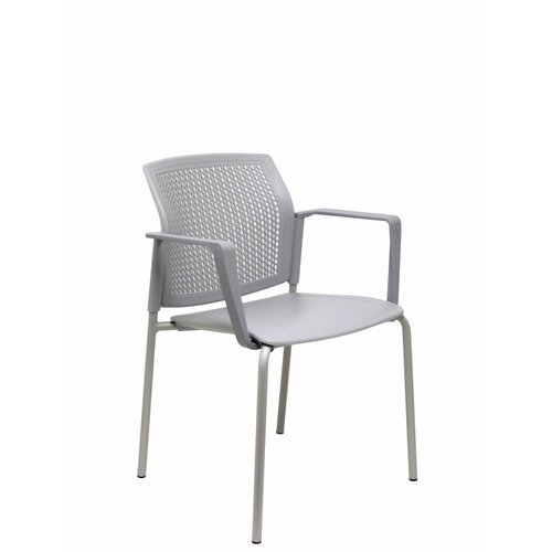 PIQUERAS Y CRESPO Pack 4 sillas Sege PVC gris, chasis gris con brazos ¡Ultimas unidades!! PIQUERAS Y CRESPO Pack 4 sillas Sege PVC gris, chasis gris con brazos ¡Ultimas unidades!!