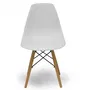 Piqueras y Crespo Silla Priego de PVC, Blanco, 4 Unidades - PACK4352PTBL - Sin Brazos, Estructura Madera y Metal, Carga Max 120 kg
