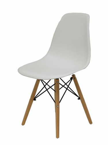 FORÖL Silla Priego Blanco Pack de 4 Sin Brazos