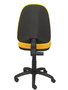 Silla de oficina Aýna con mecanismo Contacto permanente básico tapizada con Tela color Amarillo. Equipada con Base poliamida negra, Sin brazos y Ruedas de nailon 50 mm
