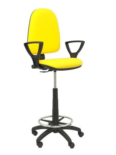 Silla de oficina Aýna con mecanismo Contacto permanente básico tapizada con Tela color Amarillo. Equipada con Base poliamida negra, Brazos fijos y Ruedas de nailon 50 mm Silla de oficina Aýna con mecanismo Contacto permanente básico tapizada con Tela color Amarillo. Equipada con Base poliamida negra, Brazos fijos y Ruedas de nailon 50 mm