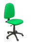 Silla de oficina Aýna con mecanismo Contacto permanente básico tapizada con Tela color Verde. Equipada con Base poliamida negra, Sin brazos y Ruedas de nailon 50 mm