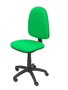 Silla de oficina Aýna con mecanismo Contacto permanente básico tapizada con Tela color Verde. Equipada con Base poliamida negra, Sin brazos y Ruedas de nailon 50 mm