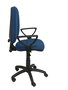 Silla de oficina Aýna con mecanismo Contacto permanente básico tapizada con Tela color Azul marino. Equipada con Base poliamida negra, Brazos fijos y Ruedas de nailon 50 mm