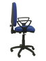 Silla de oficina Aýna con mecanismo Contacto permanente básico tapizada con Tela color Azul. Equipada con Base poliamida negra, Brazos fijos y Ruedas de nailon 50 mm