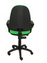 Silla de oficina Aýna con mecanismo Contacto permanente básico tapizada con Tela color Pistacho. Equipada con Base poliamida negra, Brazos fijos y Ruedas de nailon 50 mm