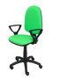 Silla de oficina Aýna con mecanismo Contacto permanente básico tapizada con Tela color Pistacho. Equipada con Base poliamida negra, Brazos fijos y Ruedas de nailon 50 mm