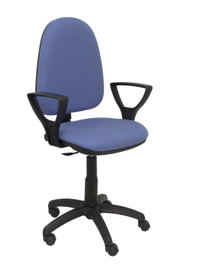 PIQUERAS Y CRESPO Silla Aýna con Brazos Fijos y Tapizado Azul Claro