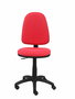 Silla de oficina Aýna con mecanismo Contacto permanente básico tapizada con Tela color Rojo. Equipada con Base poliamida negra, Sin brazos y Ruedas de nailon 50 mm