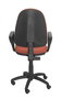 Silla de oficina Aýna con mecanismo Contacto permanente básico tapizada con Tela color Marrón. Equipada con Base poliamida negra, Brazos fijos y Ruedas de nailon 50 mm