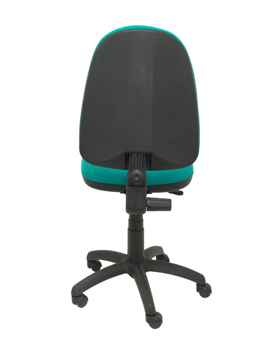 Silla de oficina Aýna con mecanismo Contacto permanente básico tapizada con Tela color Turquesa. Equipada con Base poliamida negra, Sin brazos y Ruedas de nailon 50 mm Silla de oficina Aýna con mecanismo Contacto permanente básico tapizada con Tela color Turquesa. Equipada con Base poliamida negra, Sin brazos y Ruedas de nailon 50 mm