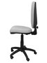 Silla de oficina Aýna con mecanismo Contacto permanente básico tapizada con Tela color Gris claro. Equipada con Base poliamida negra, Sin brazos y Ruedas de nailon 50 mm