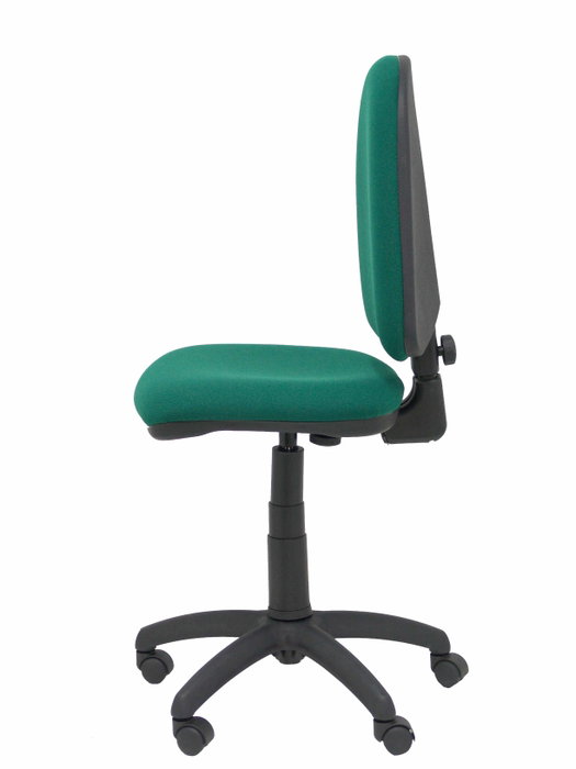 Silla de oficina Aýna con mecanismo Contacto permanente básico tapizada con Tela color Verde botella. Equipada con Base poliamida negra, Sin brazos y Ruedas de nailon 50 mm Silla de oficina Aýna con mecanismo Contacto permanente básico tapizada con Tela color Verde botella. Equipada con Base poliamida negra, Sin brazos y Ruedas de nailon 50 mm