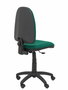Silla de oficina Aýna con mecanismo Contacto permanente básico tapizada con Tela color Verde botella. Equipada con Base poliamida negra, Sin brazos y Ruedas de nailon 50 mm