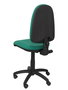 Silla de oficina Aýna con mecanismo Contacto permanente básico tapizada con Tela color Verde esmeralda. Equipada con Base poliamida negra, Sin brazos y Ruedas de nailon 50 mm