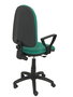 Silla de oficina Aýna con mecanismo Contacto permanente básico tapizada con Tela color Verde esmeralda. Equipada con Base poliamida negra, Brazos fijos y Ruedas de nailon 50 mm
