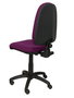 Silla de oficina Aýna con mecanismo Contacto permanente básico tapizada con Tela color Morado. Equipada con Base poliamida negra, Sin brazos y Ruedas de nailon 50 mm