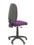 Silla de oficina Aýna con mecanismo Contacto permanente básico tapizada con Tela color Morado. Equipada con Base poliamida negra, Sin brazos y Ruedas de parqué