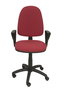 Silla de oficina Aýna con mecanismo Contacto permanente básico tapizada con Tela color Granate. Equipada con Base poliamida negra, Brazos fijos y Ruedas de nailon 50 mm