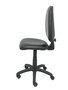 Silla de oficina Aýna con mecanismo Contacto permanente básico tapizada con Similpiel color Negro. Equipada con Base poliamida negra, Sin brazos y Ruedas de nailon 50 mm