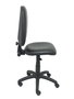 Silla de oficina Aýna con mecanismo Contacto permanente básico tapizada con Similpiel color Negro. Equipada con Base poliamida negra, Sin brazos y Ruedas de nailon 50 mm