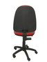 Silla de oficina Aýna con mecanismo Contacto permanente básico tapizada con Similpiel color Rojo. Equipada con Base poliamida negra, Sin brazos y Ruedas de nailon 50 mm
