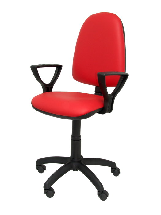 PIQUERAS Y CRESPO Silla de oficina Aýna con mecanismo Contacto permanente y brazos fijos, Rojo