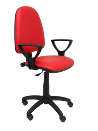 PIQUERAS Y CRESPO Silla de oficina Aýna Tapizada en Similpiel Rojo