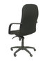 Sillón Letur con mecanismo Basculante avanzado tapizada con Tela color Negro. Equipado con Base poliamida negra, Brazos fijos y Ruedas de nailon 50 mm