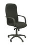 Sillón Letur con mecanismo Basculante avanzado tapizada con Tela color Negro. Equipado con Base poliamida negra, Brazos fijos y Ruedas de nailon 50 mm