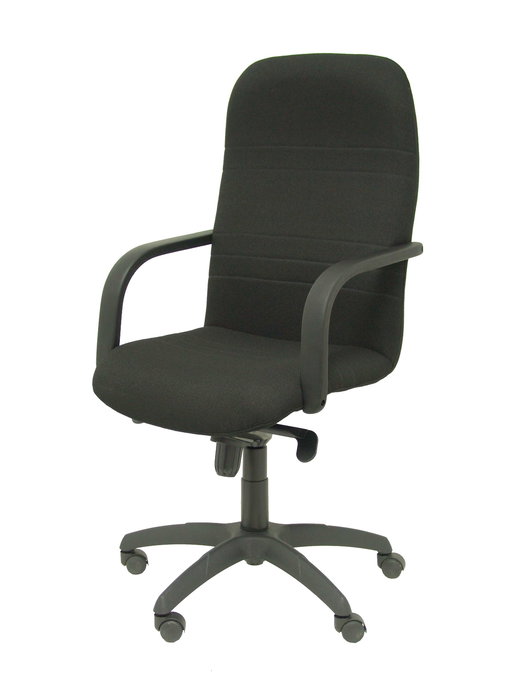 Sillón Letur con mecanismo Basculante avanzado tapizada con Tela color Negro. Equipado con Base poliamida negra, Brazos fijos y Ruedas de nailon 50 mm Sillón Letur con mecanismo Basculante avanzado tapizada con Tela color Negro. Equipado con Base poliamida negra, Brazos fijos y Ruedas de nailon 50 mm