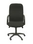 Sillón Letur con mecanismo Basculante avanzado tapizada con Tela color Negro. Equipado con Base poliamida negra, Brazos fijos y Ruedas de nailon 50 mm