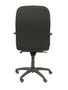 Sillón Letur con mecanismo Basculante avanzado tapizada con Tela color Negro. Equipado con Base poliamida negra, Brazos fijos y Ruedas de nailon 50 mm